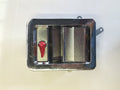 Tri-Mark Paddle Handle, Chrome, Interior, Red Thumb Latch