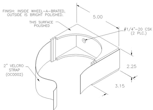 Single Oxygen Cylinder Clamp, "D" & "E" - CPI OA0006-1
