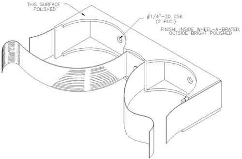 Double Oxygen Cylinder Clamp, "D" & "E" - CPI-OA0008-1