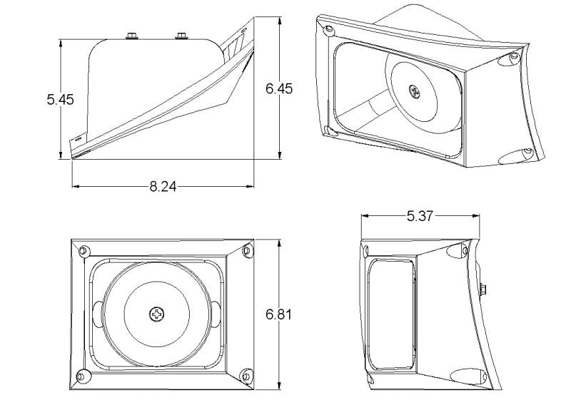 99-'04 F-Series Through Bumper Compact Spkr, Driverside, Polished - CPI SAD4302-99FS-1