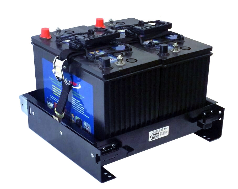 Dual Battery Tray, Sliding - FLE-BT-1413100-BK