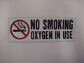 3.5" x 10" No Smoking Decal - NO SMOKING