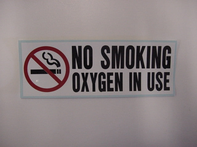 3.5" x 10" No Smoking Decal - NO SMOKING