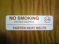 No Smoking / Fasten Seatbelt Placard - Osa-NO-SMOKING