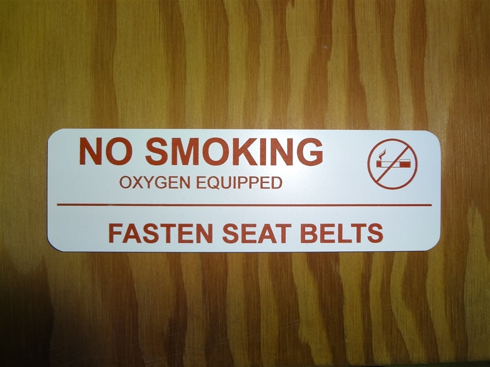 No Smoking / Fasten Seatbelt Placard - Osa-NO-SMOKING