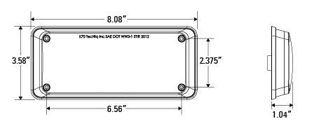 TecNiq K70 Chrome Flange (7 x 3) - TEC-K70-1C00-1