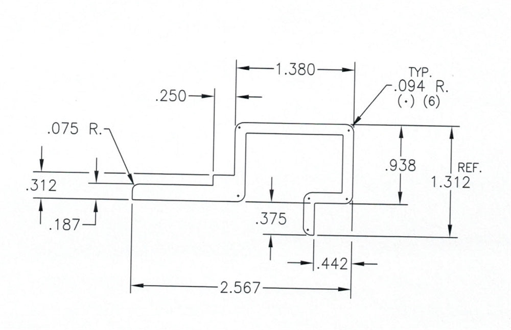 TM-FFC-17918 - Taylor Made Door Jamb Extrusion