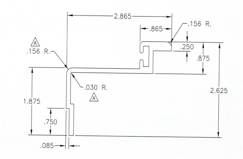 TM-FFC-17919-A - Taylor Made Door Frame Extrusion