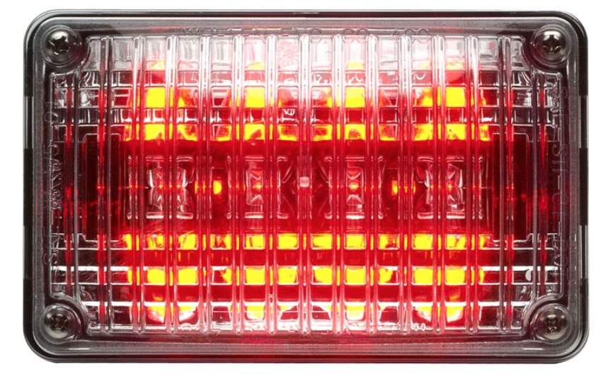 Whelen 400 Series Linear Red Super-LED, Clear Lens - W-40R02ZCR