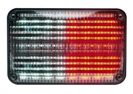 Whelen 600 Series Linear Red/Clear Super-LED, Clear Lens - W 60RC6FCR