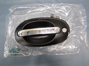 Wheeled Coach Oval Door Handle, Black & Chrome (Compartment) - WC-HA25833